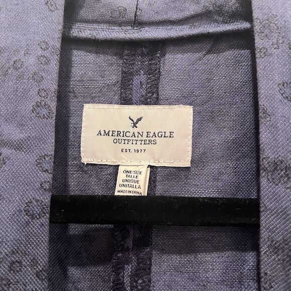 America Eagle Outfitters Blue Floral Linen Kimono One Size cardigan sweater top - Picture 2 of 8